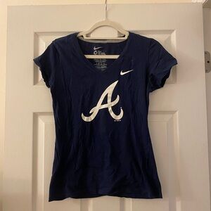 Nike Blue Fitted Atlanta Braves Tee